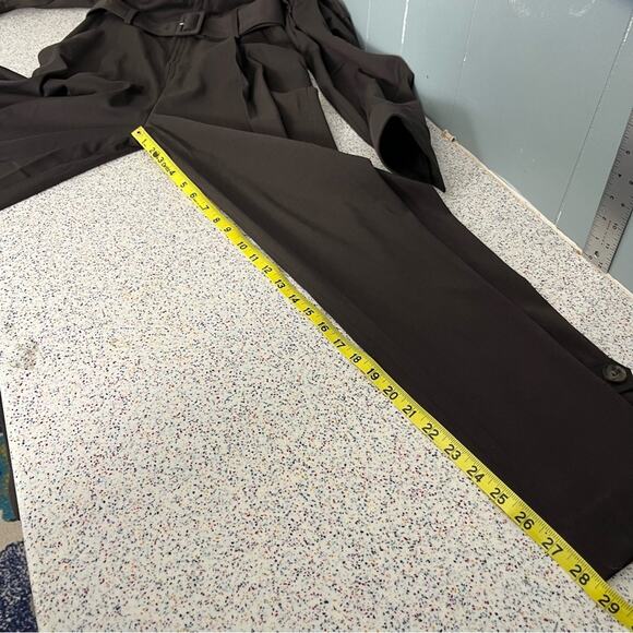 NWT & Other Stories Tailored Long Sleeve Jumpsuit Dark Brown Women’s Size 2 - Picture 14 of 14